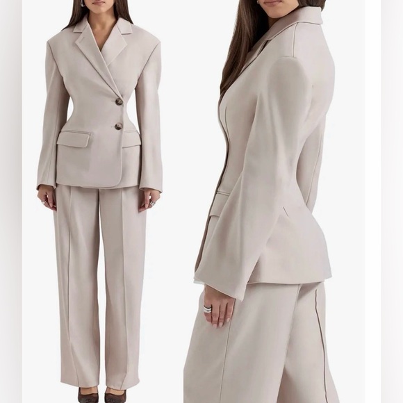 NEW House of CB Hudson sculptural silhouette Blazer Sz L - Picture 2 of 9